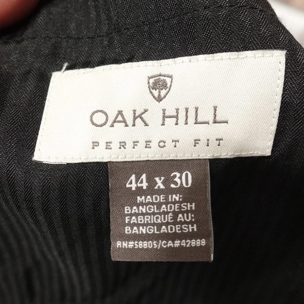 Oak Hill Pants Mens 44x30 Black Perfect Fit Big & Tall Stretch DXL